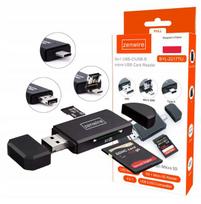 SD kortelių skaitytuvo adapteris 5-in-1 micro USB-C OTG Zenwire BYL-2217TU