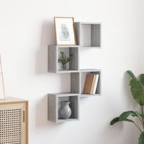 Pakabinamos lentynos Pilka sonoma MDF Vidutinė Sienų montavimas