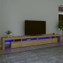 Televizoriaus spintelė su led apšvietimu, ąžuolo, 290 x 36,5 x 40 cm