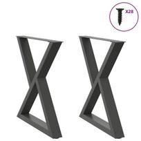 Valgomojo stalo kojos 2 vnt antracitas 70x(72-73,3) cm plienas