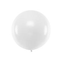 Didelis balionas 100 cm round Pastel, baltas