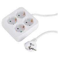 Buitinis ilgintuvas su įžeminimu, 3 x 1.5 mm, 1.5 m, baltas