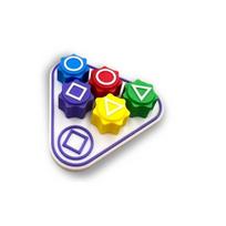 Gonggi kauliukai iš Squid Game serialo su trikampiu padėkliuku - baltas