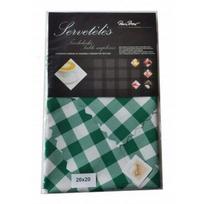 Atsparios dėmėms nesiglamžančios servetėlės RainBow® Teflon® DuPont paviršiumi 20x20 cm, 6 vnt., languotos žalios