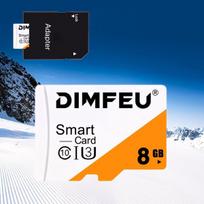 Atminties kortelė U3 klasės SD kortelė su adapteriu, 8GB