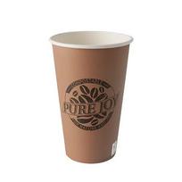 Popierinis puodelis Pure Joy, rudas, 450 ml, ø 90 mm, 50 vnt.