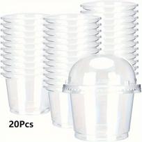 Vienkartiniai indeliai su dangteliais , 50 vnt., 250 ml