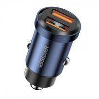 Automobilinis įkroviklis Essager 'Gyro Mini' mėlynas 30W (2xQC3.0)