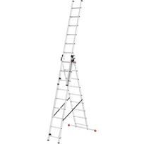 ProfiStep Combi kopėčios / aliuminis / 3x12 laiptelių