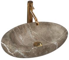 Pastatomas praustuvas REA ROXY B STONE NATURE 49x31x13,5, Be praustuvo kojos