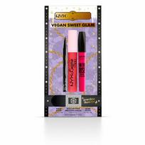 Rinkinys NYX Vegan Sweet Glam: blakstienų tušas, 10 ml + akių pravedimas, 1 ml + lūpų dažai, 4 ml