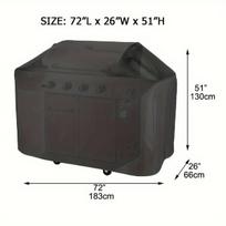 Didelis 165.1cm Stiprus Dujinės Grilio Užvalkalas - Laukui , 72L*26W*51H colio