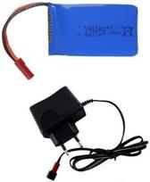 1 vnt. 3,7 V 730 mAh akumuliatorius ir įkroviklis, skirtas "Wltoys V686G