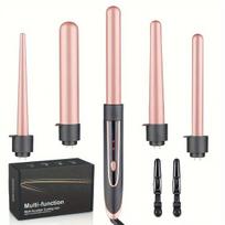 Ilgo Cilindro Plaukų Garbanojimo Rinkinys 5-in-1 , Rose Gold-CD