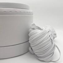 Siuvimo plokščia elastinė juostelė (guma) balta, 20 mm, 50 m, drabužiams ir aksesuarams