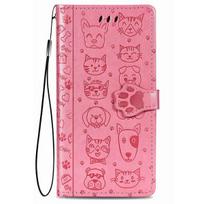Dėklas Cat-Dog Samsung A566 A56 5G rožinis