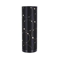 larysa foot e14 juoda stalo lempa STRÜHM 380 x 130 x 130 mm