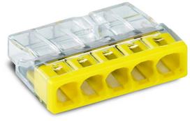 Spyruoklinė jungtis laidui Wago 5x0,5-2,5 mm² 24A/400V, 1 vnt., 5x0,5-2,5 mm²