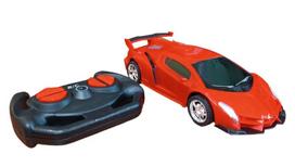 Radijo bangomis valdomas automobilis, raudonas
