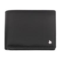 ZIPPO SIGNATURE TRI-FOLD SULANKSTAMO ODINĖ PINIGINĖ SU MONETŲ DYLIU, Juoda