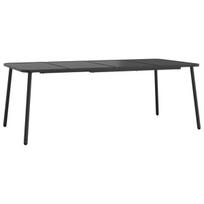 vidaXL Sodo stalas, antracito spalvos, 200x100x71cm, plienas