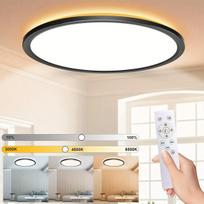 LED lubų šviestuvas su nuotoliniu valdymu, Juoda