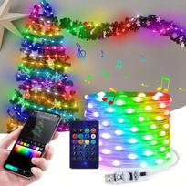 USB APP valdomos LED girliandos, 20 metrų 200 LED