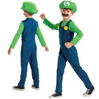 Karnavalinis kostiumas Super Mario Luigi, mėlynas