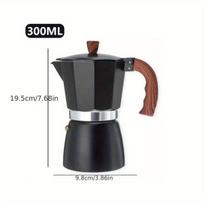 Aliumininis kavos virimo aparatas Moka,  300 ml juodos spalvos
