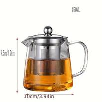 Nerūdijančio plieno arbatinukas su filtru, 450 ml