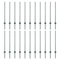 vidaXL Tvorelės stulpas 22 pcs Žalia 140 cm Plienas
