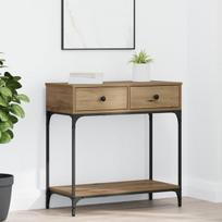 konsolinis staliukas Ųžuolinė mediena 75x34.5x75 cm Inžinerinė mediena