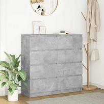 vidaXL Šoninė spintelė, betono pilka, 100x35x99 cm, apdirbta mediena