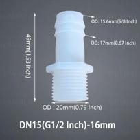 Žarnos jungtis su išoriniu sriegiu G1/2 G3/4, G1/2–16 mm (5/8 colio)