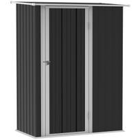 Metalinis sodo sandėliukas - Tamsiai pilka 142 x 84 x 189 cm, Dunkelgrau