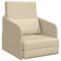Sofa-lova aukštis 2-in-1 Kreminė 65x80x83 cm Audinys