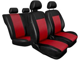 Odiniai automobilių sėdynių užvalkalai COMFORT raudoni AutoDekor