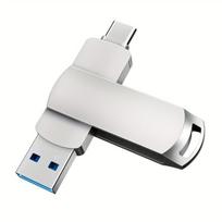 USB laikmena USB C atmintukas telefonams,  Sidabrinis