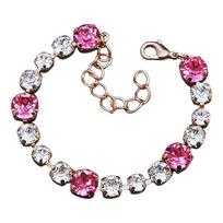 Apyrankė moterims DiamondSky „Classic II (Light Rose, Crystal)“ su Swarovski karoliukais