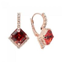 Auskarai moterims DiamondSky „Imperial III (Scarlet)“ su Swarovski kristalais