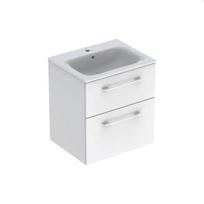 Praustuvas su pakabinama spintele ir dviem stalčiais Selnova Square 501.236.00.1, 600x652x502mm, baltas