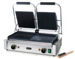 Dvigubas kontaktinis grilis su lygia ir rifliuota plokšte 3600W - Hendi