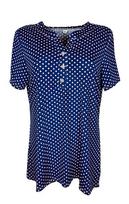 Marškinėliai moterims, mėlyni/balti, XXXL/XXXXL