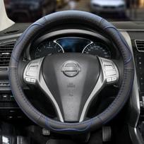 PU odos vairo dangtis, neslystantis automobilinis užvalkalas. , Juoda Ir Mėlyna