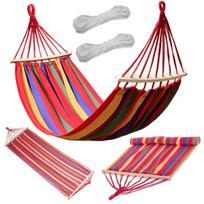 Spalvingas hamakas su rėmu 200x80 cm