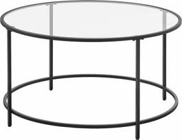 Stiklinis kavos staliukas, 84 cm