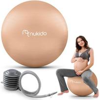 Gimnastikos kamuolys su pompa Nukido NS-951, 65cm, rudas