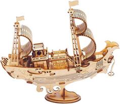 Medinis 3D galvosūkis Robotime Japanese Diplomatic Ship, 8 m.+