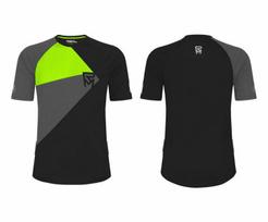 Velo krekls Rock Machine Enduro, juodas/pilkas/žalios, XL dydis, XL