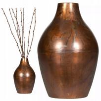 Didelis metalinis vaza 32cm, rudas, loft stiliaus